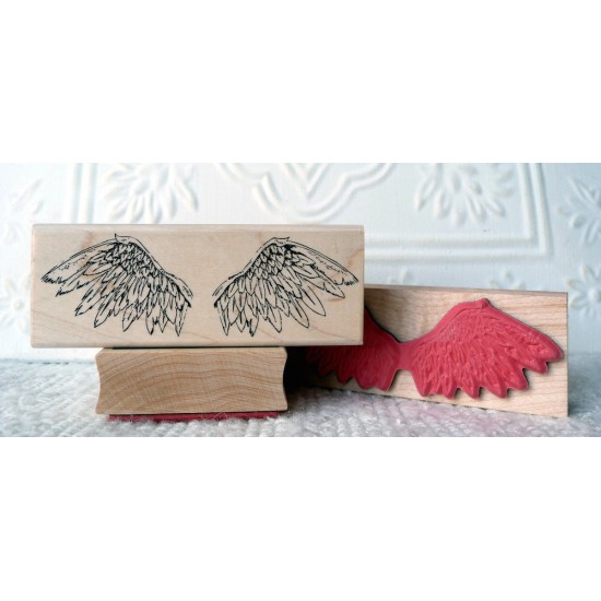 Guardian Angel Wings Rubber Stamp